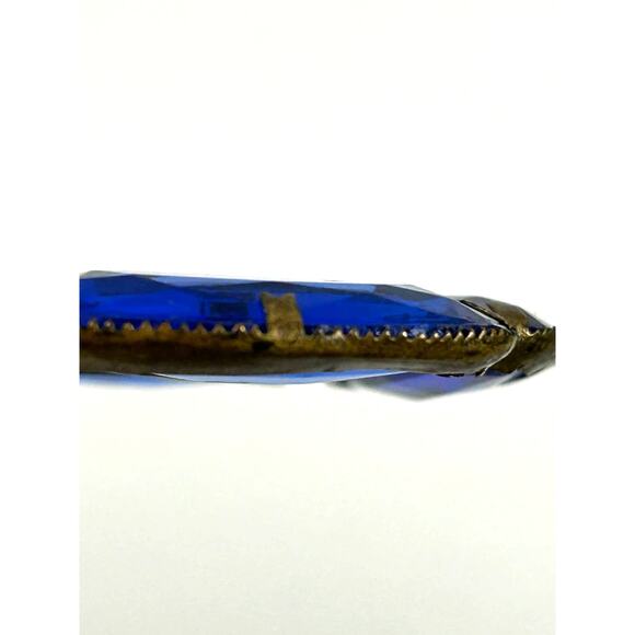 Antique Sapphire Blue Czech Glass‎ Sash Belt Buckle main image 6